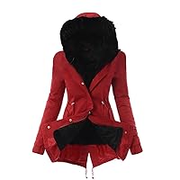 Winter Puffer Coats for Women Plus Size Thick Jackets Padded Warm Outerwear Fashion Lined Hooded Zipper Parkas Jacket