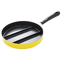 Ernest A-76728 Frying Pan (Center Egg, Triple Pan), Induction Compatible, Can Make 3 Types of Side Dishes Simultaneously, Egg, Soup, Time-Saving Cooking, A Brand Used by Major Restaurants
