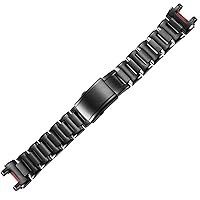 For MTG Watch B2000 Metal Strap Heart of Steel MTG-B1000 316L Stainless Steel Watchband men Bracelet (Color : Black, Size : MTG-B2000)