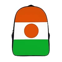 Flag of Niger 16 Inch Backpack Adjustable Strap Daypack Double Shoulder Backpack Business Laptop Backpack for Hiking Travel