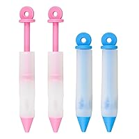 PartyKindom 4pcs Mounting Pen Cookie Cake decoratin Pen Chocolate Cake Decorating Tools Cake Frosting Tools Cream Crackers DIY Decorative Pen for Bakery Food Grade Silicone Biscuit Icing