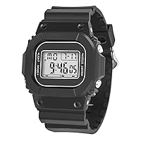 Women Digital Watch Girl Sport Resistant Outdoor Waterproof Electronic Watch with Alarm, Stopwatch, Luminous Night Light Men Boy Military Watch