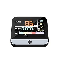 8-in-1 Professional Indoor Air Quality Monitor Indoor Portable PM2.5、PM1、PM10 Monitor、Temperature、Formaldehyde Detector AQI+Humidity TVOC、Air Quality Tester - Confined Space Clean Air Monitor