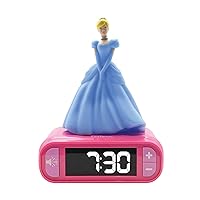 Lexibook - Disney Princess Digital Alarm Clock for Kids with Night Light Snooze, Childrens Clock, Luminous Disney Princess, Pink Colour - RL800DP