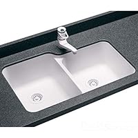Swanstone US03015SB.040 Solid Surface Undermount Double-Bowl Kitchen Sink, 33-in L X 21.25-in H X 8.25-in H, Bermuda Sand