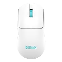 RedThunder M10 Wireless Gaming Mouse,54g Ultra-Lightwieght Rechargeable Mice, Dual Connectivity (2.4GHz RF, Wired),10K DPI HyperSpeed Sensor, for Esports/FPS Gaming/Laptop/PC/Mac/Windows, Matte White
