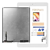 Screen Replacement for iPad 5 2017 9.7inch A1822 A1823（Not for Air 1） LCD Display and Touch Screen digitizer with Home Button & Free Tool Repair Kit & Screen Protector (White)