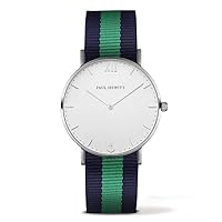PAUL HEWITT Unisex Analogue Quartz Watch with Nylon Strap PH-SA-S-St-W-NG-20S, White/Multicolour, Strap