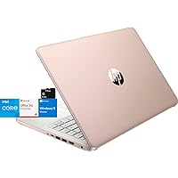 HP Stream 14 Laptop, Intel Celeron Core, 4 GB RAM, 64 GB Storage, 14” HD Anti-Glare Display, Windows 11, Long Battery Life, Thin & Portable, Includes 1-Year Microsoft 365, TiTac, Rose Gold