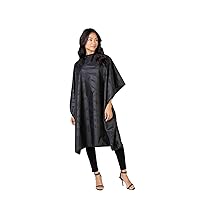 Betty Dain Bleach-proof All Purpose Styling Cape, Material Defends Against Bleach Stains, Color Proof, Chemical Proof, Waterproof, Lightweight Embossed Nylon, Black