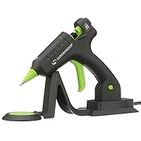 Cordless/Corded High Temperature Mini Hot Glue Gun With Detail Tip, 20 Watt, Recharge With Portable Heat Stand (CL-195F),Black