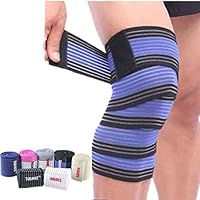 (1 Pair Elastic Breathable Knee Compression Bandage Wrap Support