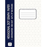 Hexagonal Dot Graph Paper: 1 Centimeter | Hex Dot Notebook 8.5