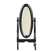 Melody Jane Dollhouse Black Wood Cheval Dressing Mirror Miniature 1:12 Bedroom Furniture