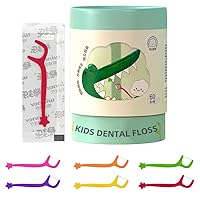Kids Flossers Multiple Fruit Flavor, Kids Floss Picks, Cute Flossers for Kids of All Ages, Floss for Kids - Individually Wrapped (60 Count)