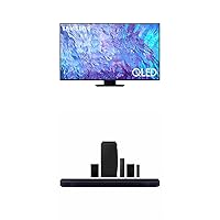 SAMSUNG 50-Inch Class QLED 4K Q80C Series Quantum HDR, Dolby Atmos (QN50Q80C, 2023 Model) w HW-Q910C 9.1.2ch Soundbar w/Wireless Dolby Audio, Rear Speaker Included (Newest Model)