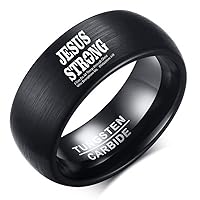 8MM Jewelry Christ Jesus Christian Philippian Strong Tungsten Carbide Wedding Band Fashion Ring
