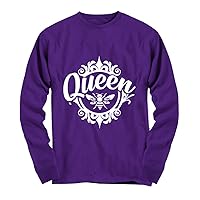 Queen Bee Clothing Plus Size Classic Tops Tees Women Men Long Sleeve tee Purple T-Shirt