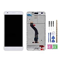 LCD Display + Outer Glass Touch Screen Digitizer Full Assembly Replacement for Honor 7 Lite NEM-L21/GT3/Honor 5C White with Frame