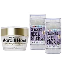 Hard As Hoof Nail Strengthening Cream with Coconut Scent & Cracked Heel Repair Balm Stick (2 Pack) Dry Cracked Feet Treatment, Moisturizing Heel Balm Rolls On, Lavender Scented