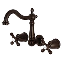 Kingston Brass KS1255AX Heritage Bathroom Faucet, 6-3/8 Inch in Spout Reach, Oil Rubbed Bronze