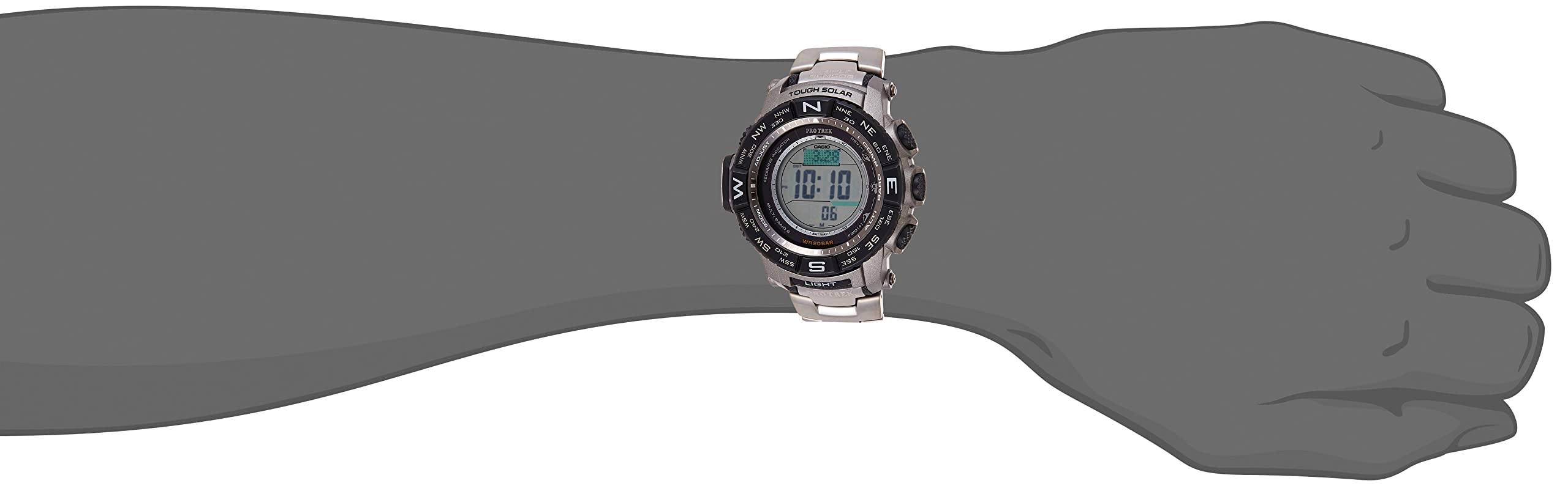 Casio Men's Pro Trek PRW-3500T-7CR Tough Solar Triple Sensor Digital Sport Watch