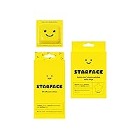 Starface Hydro-Star Hydrocolloid Pimple Patches (32 ct) with Big Yellow Compact, XL Big Star Large Hydrocolloid Pimple Patches (32 ct), and Lift Off Pore Strips for Blackheads and Clogged Pores (8 ct)