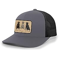 Heritage Pride Canine Collection Three Labs Labrador Retriever Mens Embroidered Mesh Back Trucker Hat