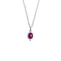 Graceful Ruby 925 Sterling Silver Pendant Necklace By CHARMSANDSPELLS