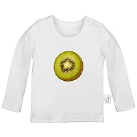 Fruit Kiwi Cute Novelty T Shirt, Infant Baby T-Shirts, Newborn Long Sleeves Graphic Tee Tops