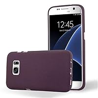 Case Compatible with Samsung Galaxy S7 in Frost Bordeaux Purple - Shockproof and Scratch Resistant TPU Silicone Cover - Ultra Slim Protective Gel Shell Bumper Back Skin