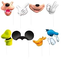 Unique Disney Mickey's Clubhouse Photo Booth Props - Assorted Designs, 8 Pcs
