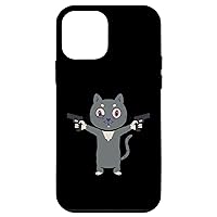 iPhone 12 mini cat lover cute gun Case