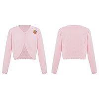 Little Girls Bolero Shrug Cardigan Spring Autumn Coat Long Sleeves Sweater Casual Tops Outerwear Uniform