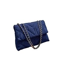 Shoulder Bag for Women Blue Messenger Bags Large Capacity Tote Bag Female Purses and Handbags (Dark Blue)