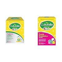 Culturelle Kids Probiotic + Fiber Packets (Ages 3+) - 60 Count - Digestive Health & Immune Support - Helps Restore Regularity & Kids Chewable Daily Probiotic for Kids