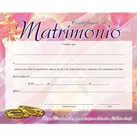 Certificado de Matrimonio Pak de 20 (Spanish Edition)