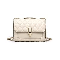 YXBQueen Designer Crossbody Bags for Women Quilted PU Leather Handbag Designer Chain Bags Flap Handbag