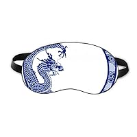 Chinese Culture Blue Dragon Sleep Eye Shield Soft Night Blindfold Shade Cover