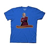 Ripple Junction Anchorman 2 Adult Unisex Say Whaaat Heavy Weight 100% Cotton Crew T-Shirt Large Royal