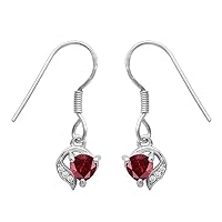 0.75 CT Trillion Cut dangle Earrings 925 Sterling Silver Rhodium Plated Handmade Jewelry Gift for Women