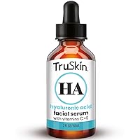 TruSkin Naturals, Hyaluronic Acid Serum for Face + 7 Ultra Hydrating Ingredients – Best Face Serum for Moisturizing, Plumping & Smoothing of Fine Lines, 2 fl oz
