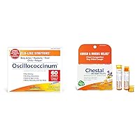 Boiron Oscillococcinum for Relief from Flu-Like Symptoms of Body Aches & Chestal Cough and Mucus Relief for Adults, White, 80 Count, Pack of 2