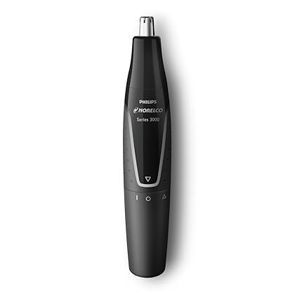 Philips Norelco Nose Hair Trimmer 3000, NT3000/49, Precision Groomer with 6 pieces for Nose, Ears and Eyebrows