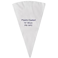 Winco Pastry Bag Cotton with Plastic Coating, 14-Inch, Medium, White