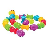 Constructive Playthings Colorful Snap Beads Set for Children and Toddlers Ages 1+, Pop Beads Arts and Craft Developmental Kids STEM Toy Set, Multicolor