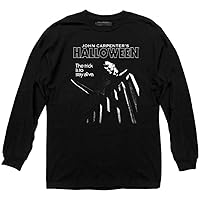 Ripple Junction Halloween Adult Unisex The Trick is to Stay Alive Heavy Weight 100% Cotton Long Sleeve Crew T-Shirt