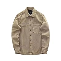 American Style Tooling Men's Shirt Autumn and Winter Soldiers Loose Long-Sleeved Size Coat Casual Top