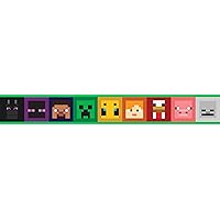 RoomMates Minecraft Iconic Faces Peel and Stick Wallpaper Border, RMK12377BD