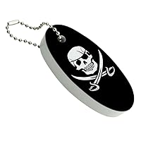 GRAPHICS & MORE Pirate Skull Crossed Swords Jolly Roger Floating Keychain Oval Foam Fishing Boat Buoy Key Float
